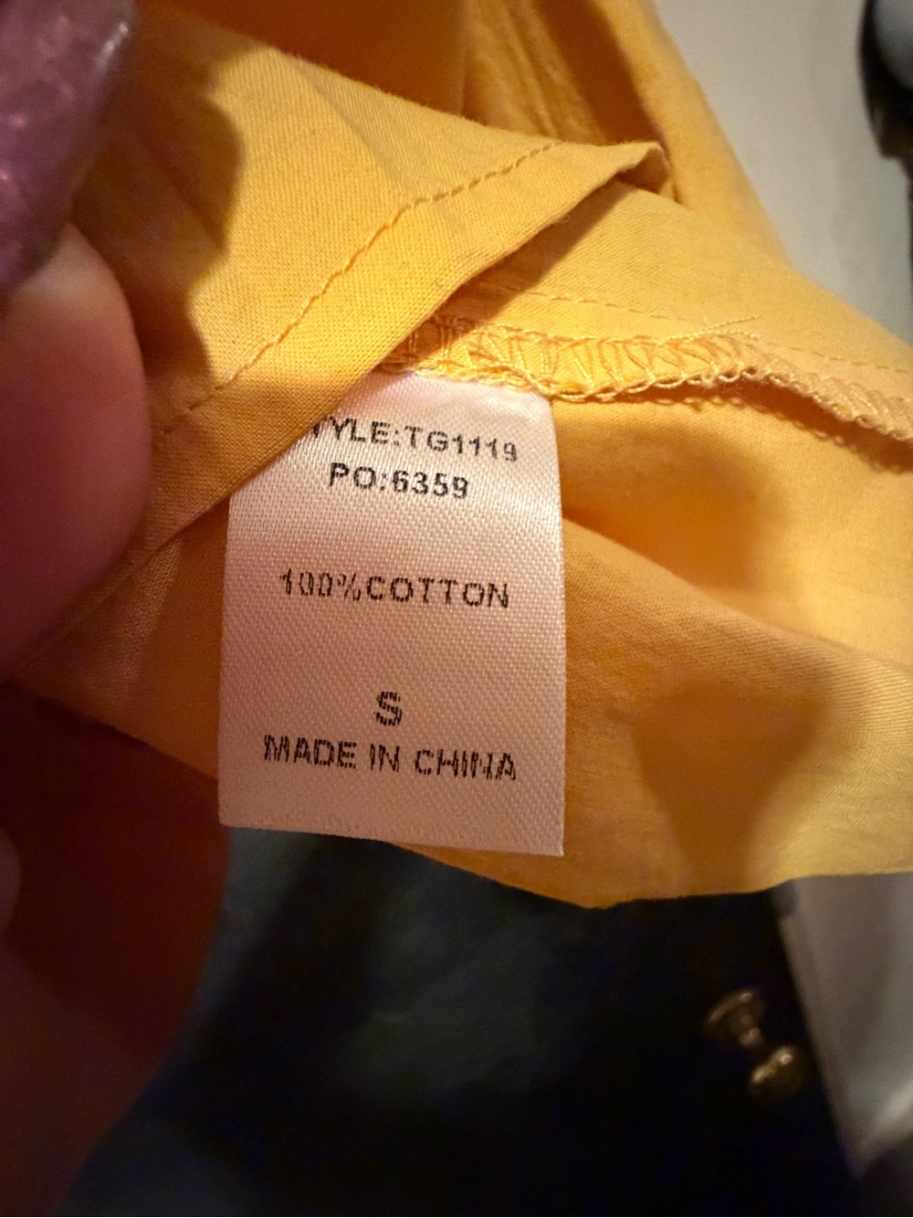 Gigio Mustard Yellow Off-Shoulder Peasant Top Size Small - Picture 6 of 6